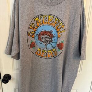 Grateful Dead Gray Men’s Tee with Colorful Skull Design - Size 3XLT